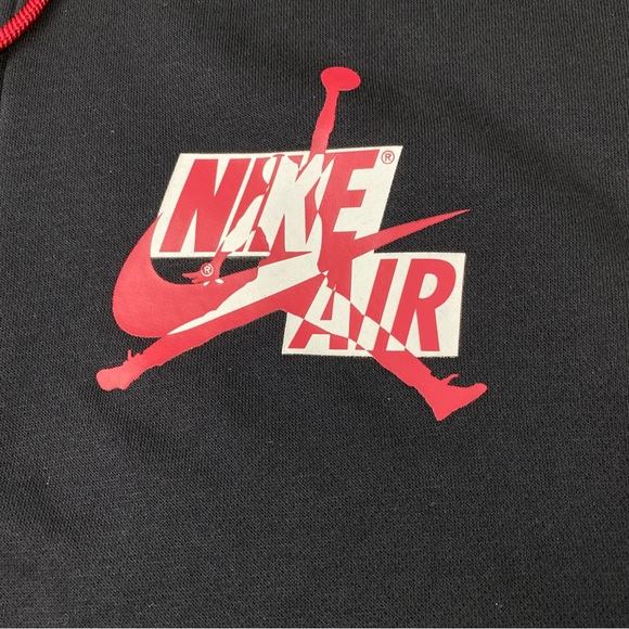 Nike Air Jordan Full Zip Black Fleece Hoodie Men’s Size Medium - Picture 2 of 11